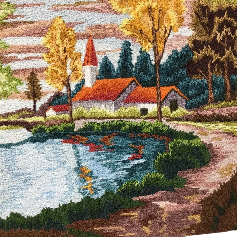 Matsubato Brand Embroidery 935 Japanese Stitchery Finished Ready to Frame Church